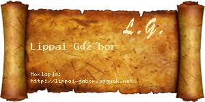 Lippai Gábor névjegykártya